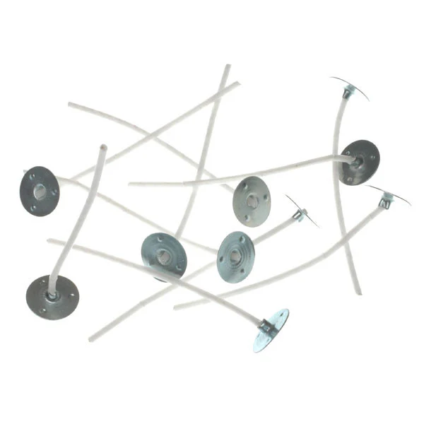 Waxed Wick With Holders - 10 Pk
