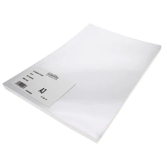 White Card Pack 300GSM - A3 - 50 Sheets - Image 3