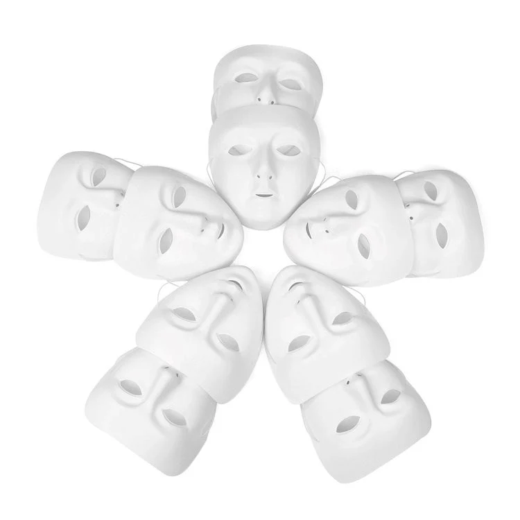 Plastic Face Mask White 10pk