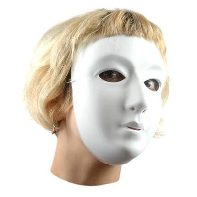 Plastic Face Mask White 10pk - Image 2