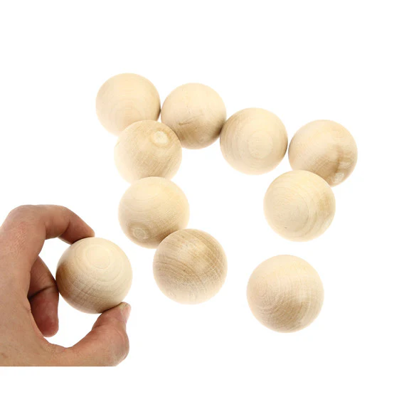 Wood Ball 35-37mm/Nohole 10 Pk - Image 2