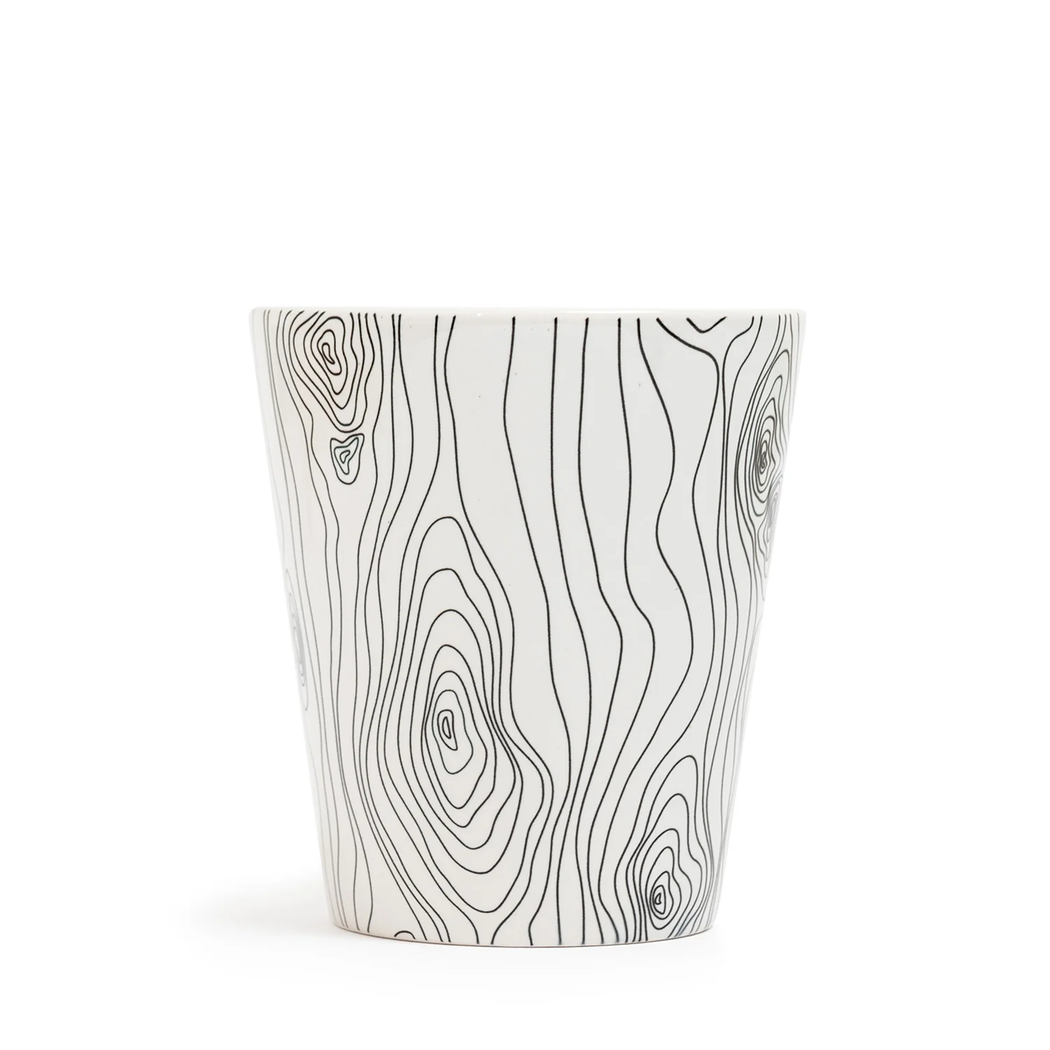 Wood Grain Plant Pot