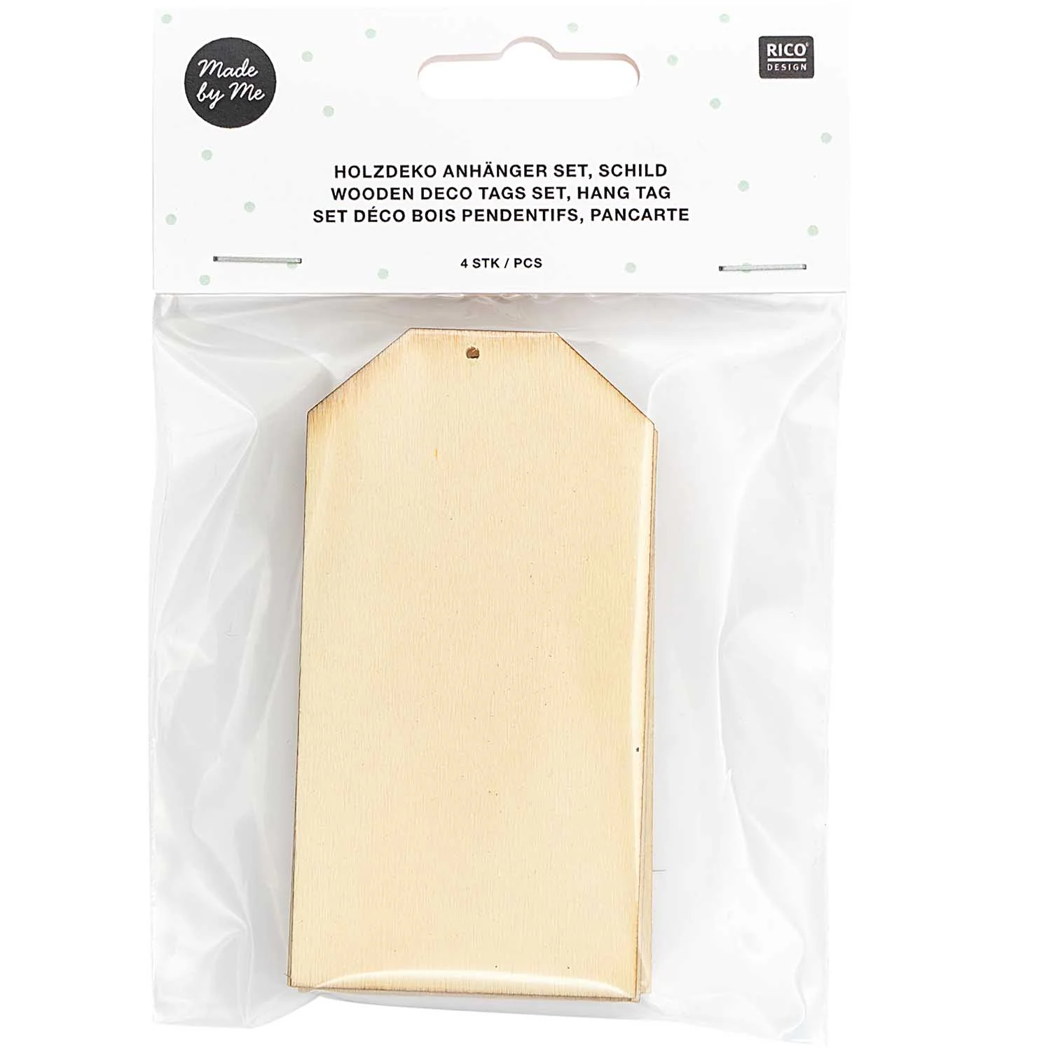 Made By Me Wooden Parcel Tag Set