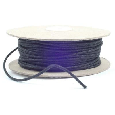 Woven Cotton 2mm Black - 50mt