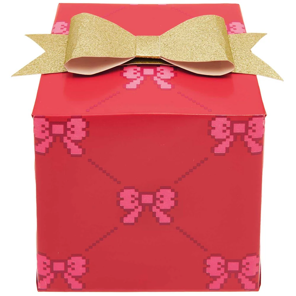Paper Poetry Wrapping Paper Pixel Bows Red - Image 2