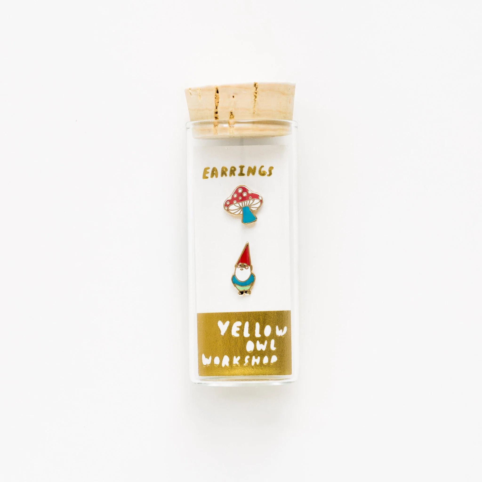 YOW: Earrings - Gnome & Mushroom