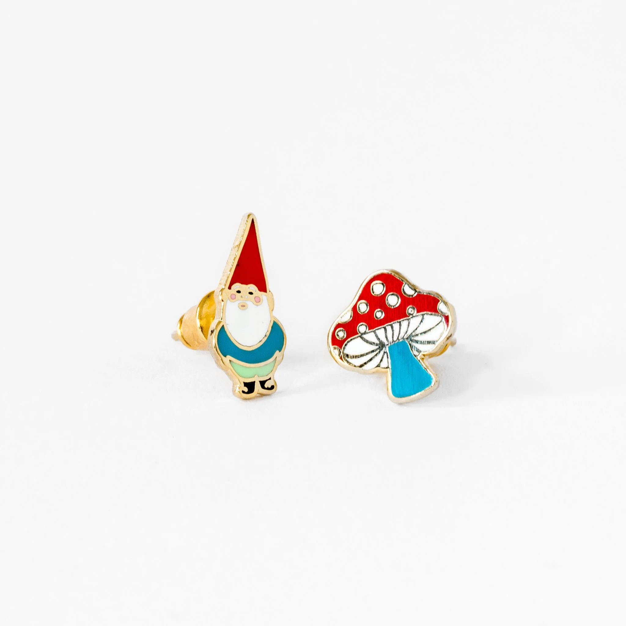 YOW: Earrings - Gnome & Mushroom - Image 2