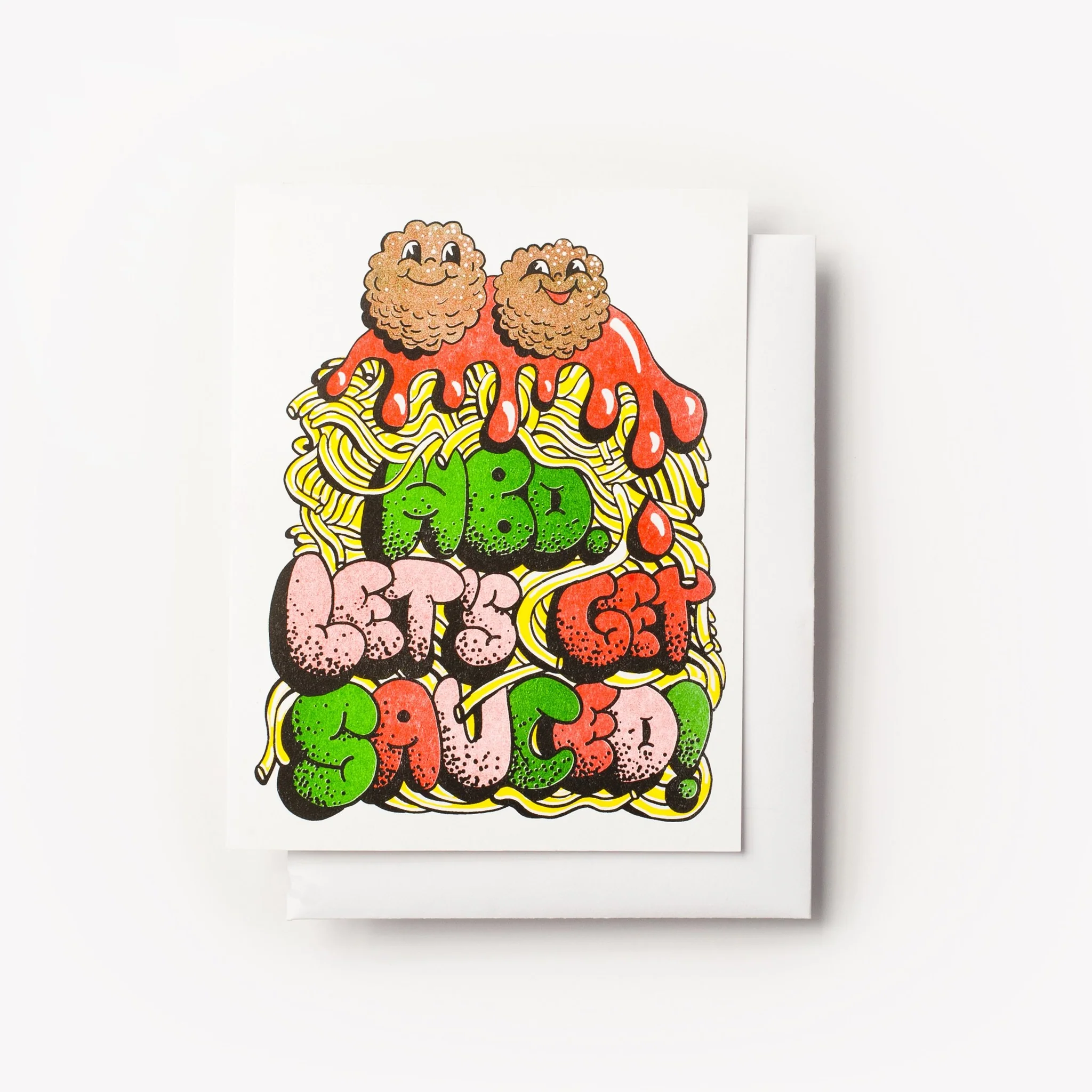 YOW: Riso Card - HBD Lets Get Sauced