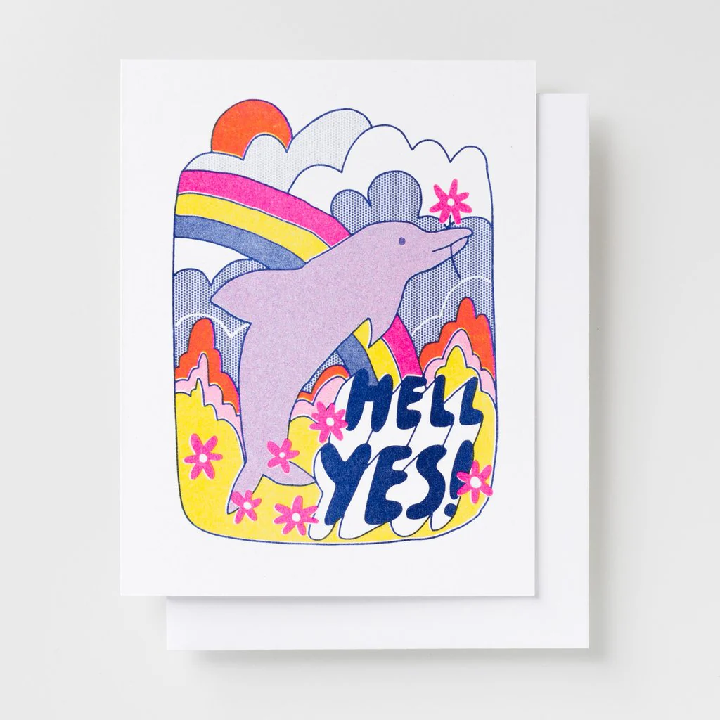YOW: Riso Card - Hell Yes Dolphin