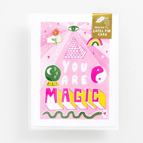 YOW: Magnetic Label Pin Card - You Are Magic
