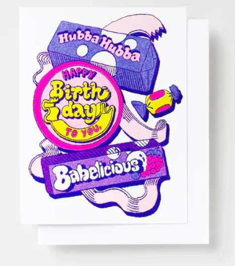 YOW: Riso Card - Hubba Hubba Babelicious