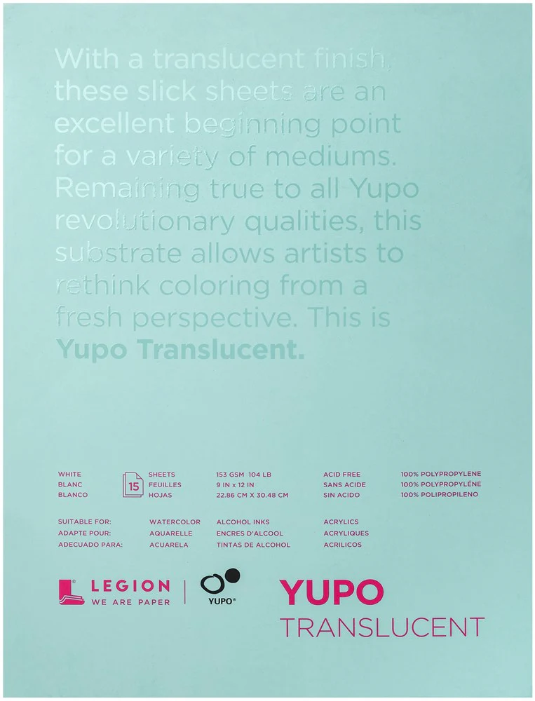 Yupo Translucent Pad 10sheets 9 x 12 Inch