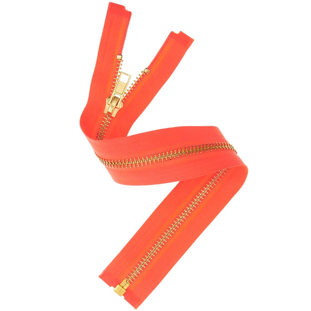 Rico Gold Zip Neon Orange 22cm x 5mm