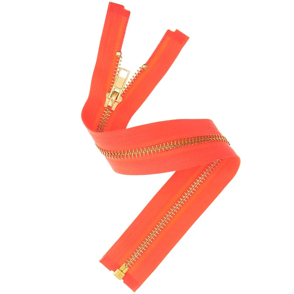 Rico Gold Zip Neon Orange 30cm x 5mm