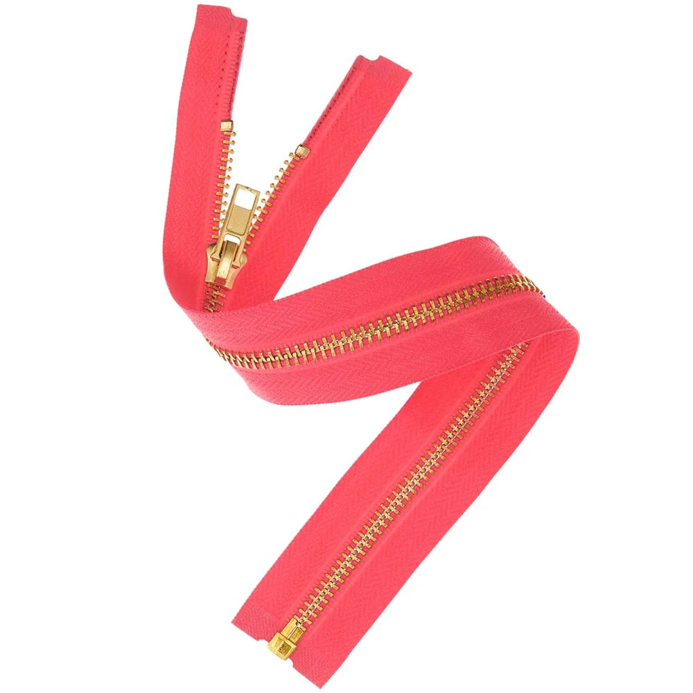 Rico Gold Zip Neon Pink 22cm x 5mm