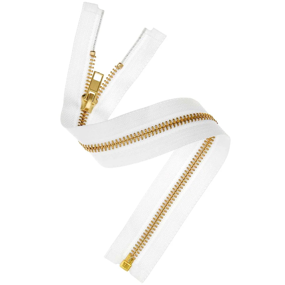 Rico Gold Zip White 22cm x 5mm