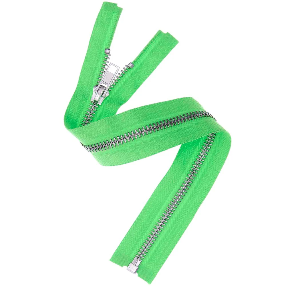 Rico Silver Zip Neon Green 22cm x 5mm