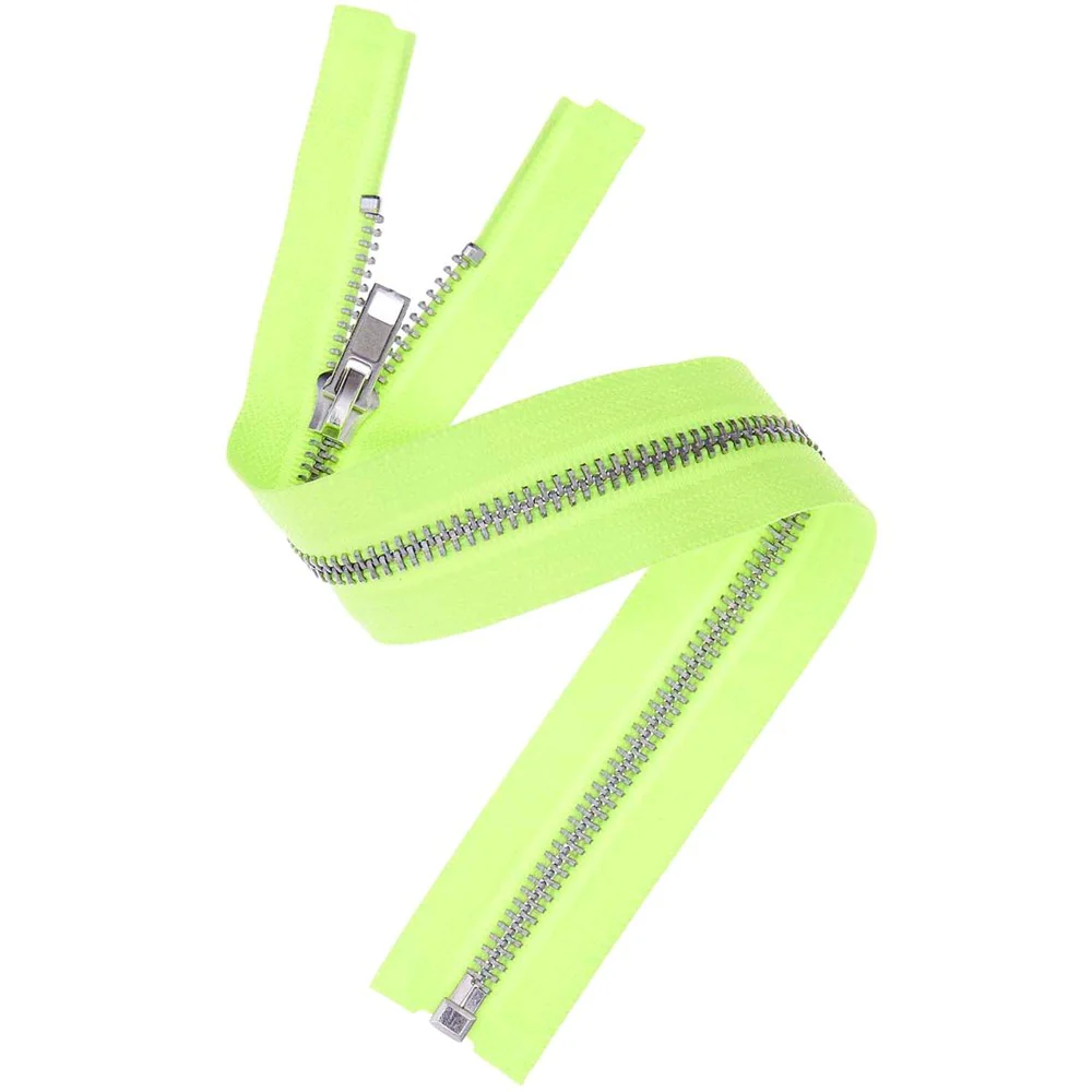 Rico Silver Zip Neon Yellow 22cm x 5mm