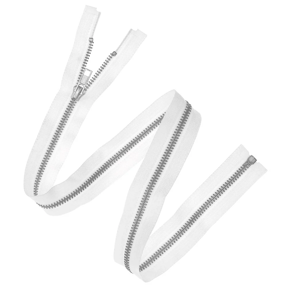 Rico Silver Zip White 50cm x 5mm